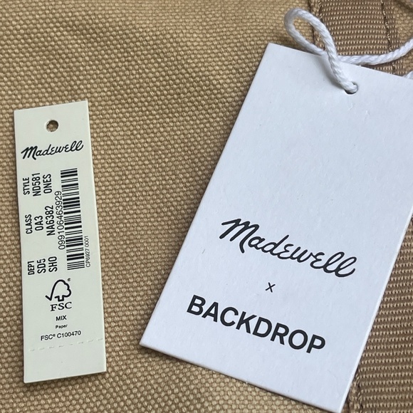 Madewell X BACKDROP Studio Hours Collab Camden Canvas Tote Shoulder/Crossbod Bag - Picture 7 of 16